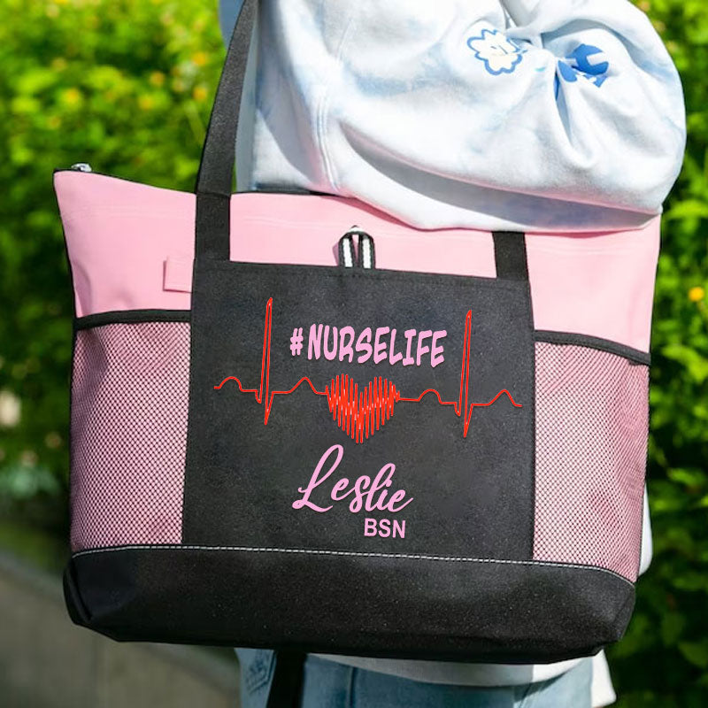 Custom Nurse Life Bag LVN Nursing tote bags