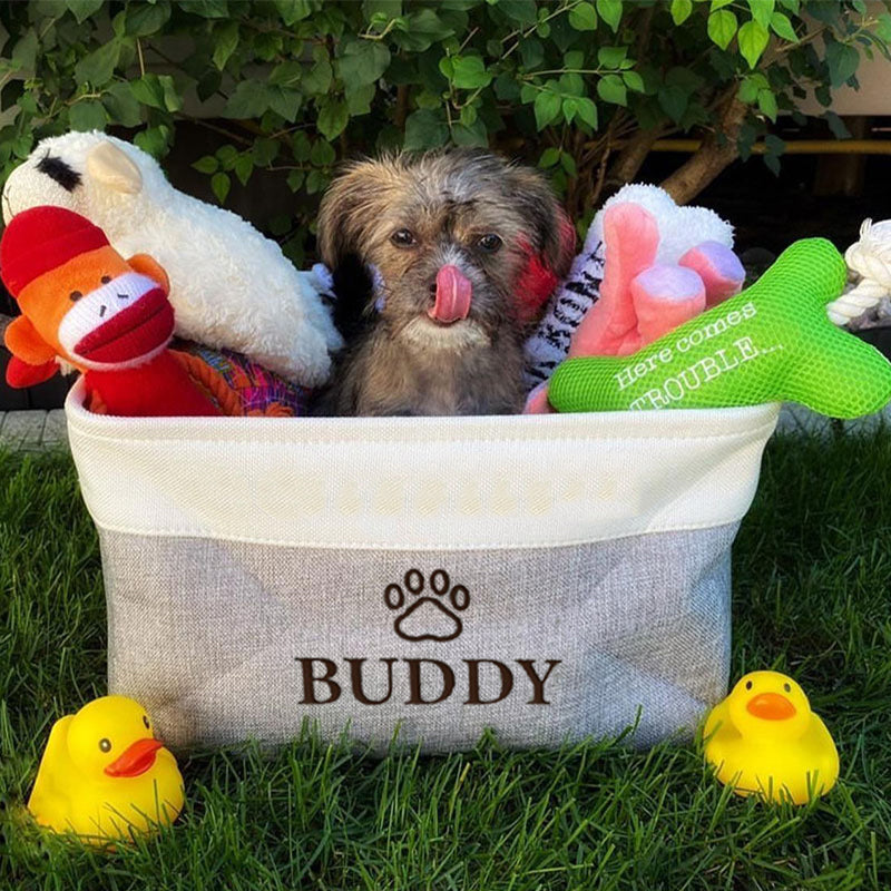Customized Foldable Dog Toy Storage Bag