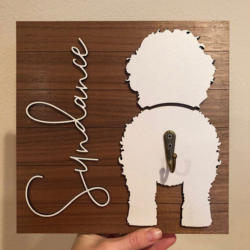 Customized Wooden Dog Leash Hook