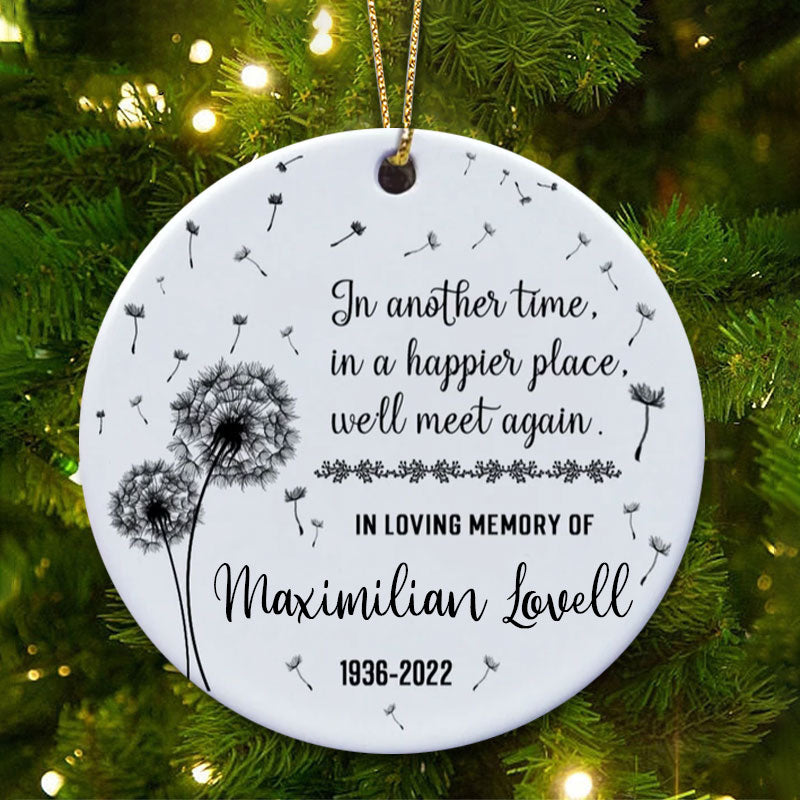 Dandelion Memorial Ornament We'll Meet Again Bereavement Gift