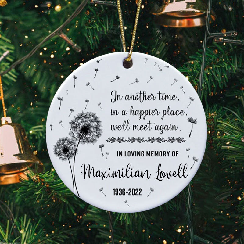 Dandelion Memorial Ornament We'll Meet Again Bereavement Gift