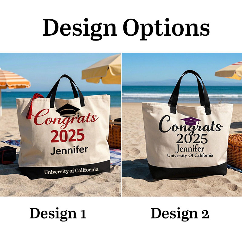 Celebrate Graduation in Style with Personalized School Name Tote Bag