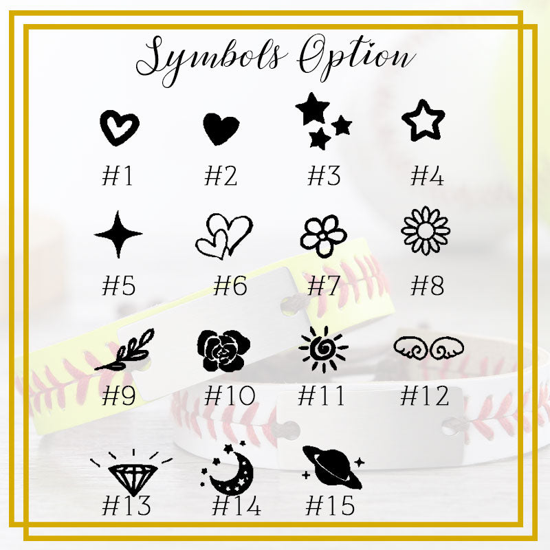 Personalized Baseball or Softball Bracelet Name or Number Leather Stitch