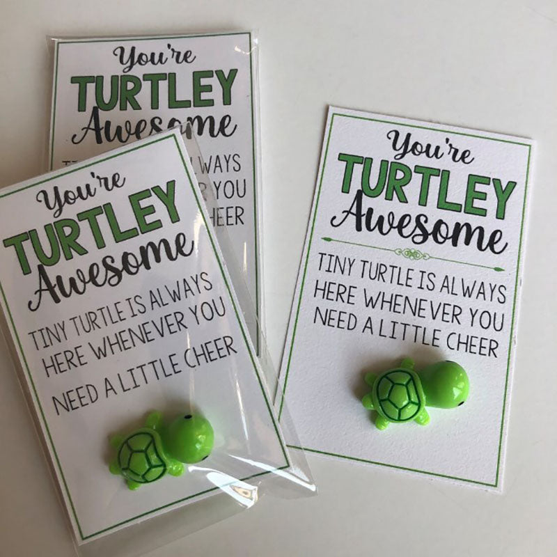 You're TURTLEY AWESOME Tiny Turtle Good Luck Charm Lucky Charm