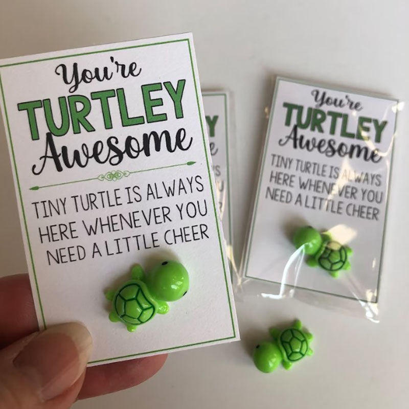 You're TURTLEY AWESOME Tiny Turtle Good Luck Charm Lucky Charm