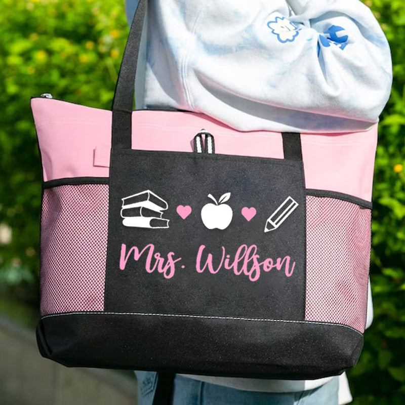 Teacher Gift Personalized Tote Bag Luggage Bag