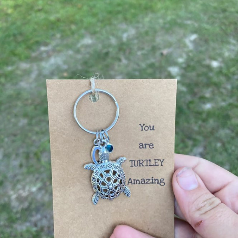 Large Turtle Keyring Turtle Charm Turtle Jewelry Good Luck Charm