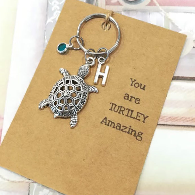 Large Turtle Keyring Turtle Charm Turtle Jewelry Good Luck Charm