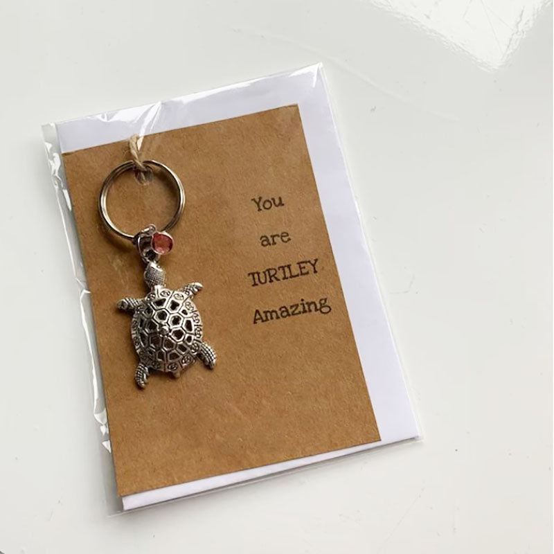 Large Turtle Keyring Turtle Charm Turtle Jewelry Good Luck Charm