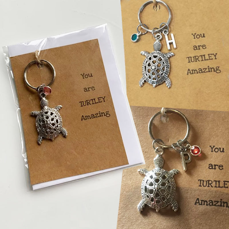 Large Turtle Keyring Turtle Charm Turtle Jewelry Good Luck Charm
