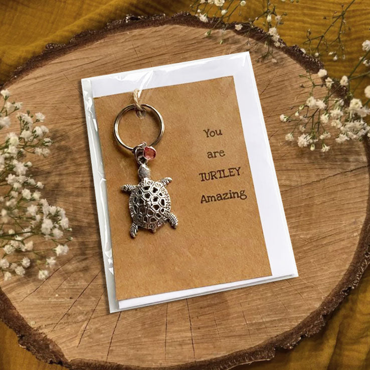 Large Turtle Keyring Turtle Charm Turtle Jewelry Good Luck Charm