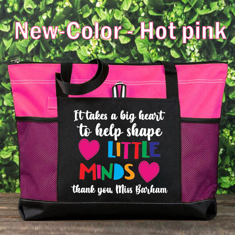 Custom Teacher Little Minds Teacher Gift Tote Bag