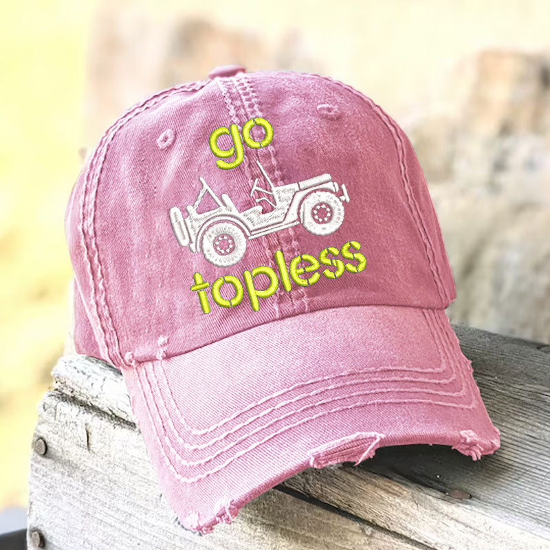 Go Topless Hat Personalized Jeep Lovers Baseball Cap