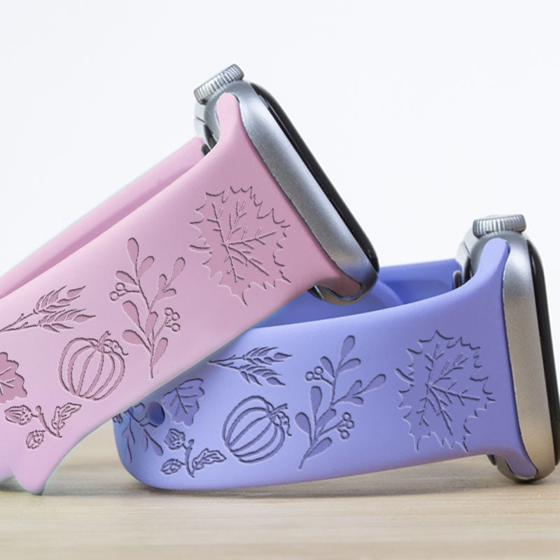 Halloween Silicone Watch Band Pumpkin leaves