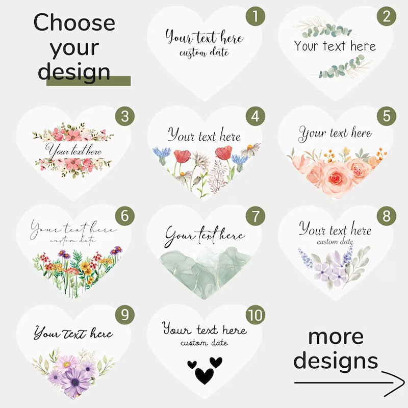 Custom Wedding Gift Favors Seed Paper Hearts Shapes