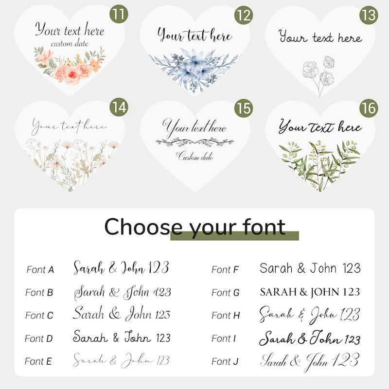 Custom Wedding Gift Favors Seed Paper Hearts Shapes