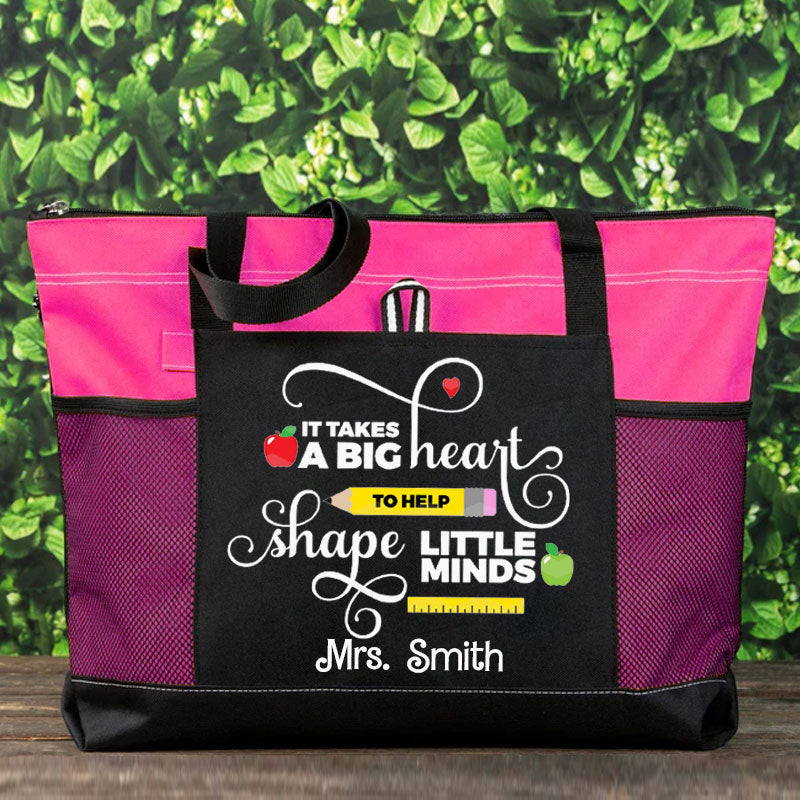 It Takes a Big Heart Tote Bag Teacher Gift