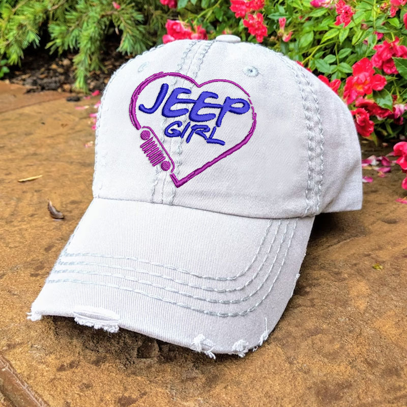 Jeep Girl Heart Hat Jeep Lover Baseball Cap
