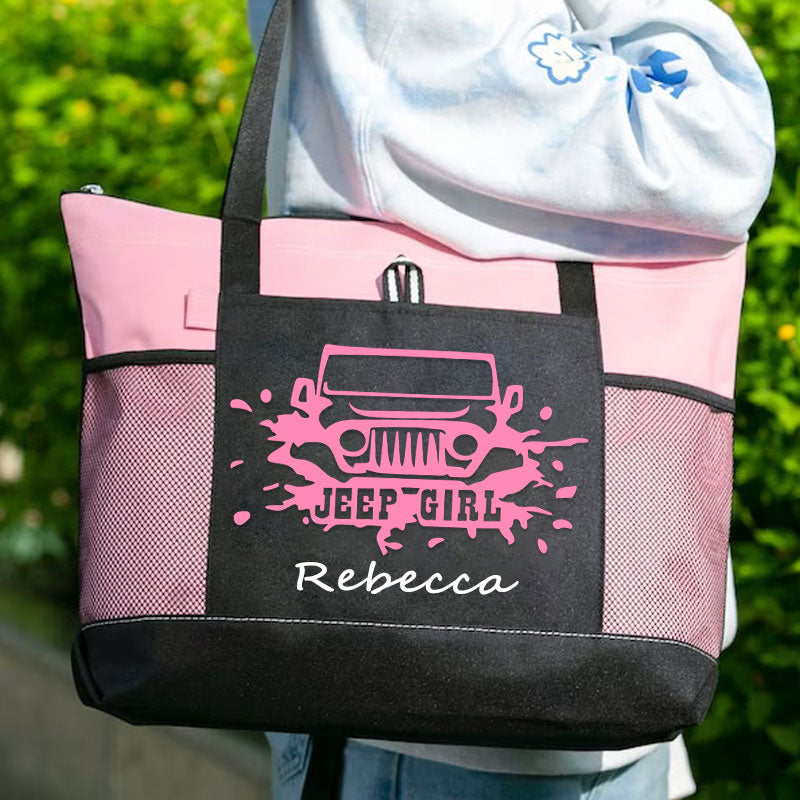 Jeep Girl Jeep Car Dirty Girl Tote Bag