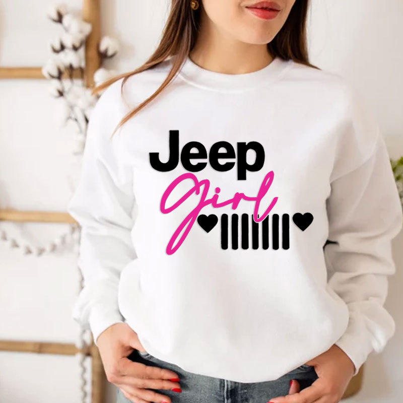 Jeep Girl Sweatshirts For Women Oversized Crewneck Hoodie