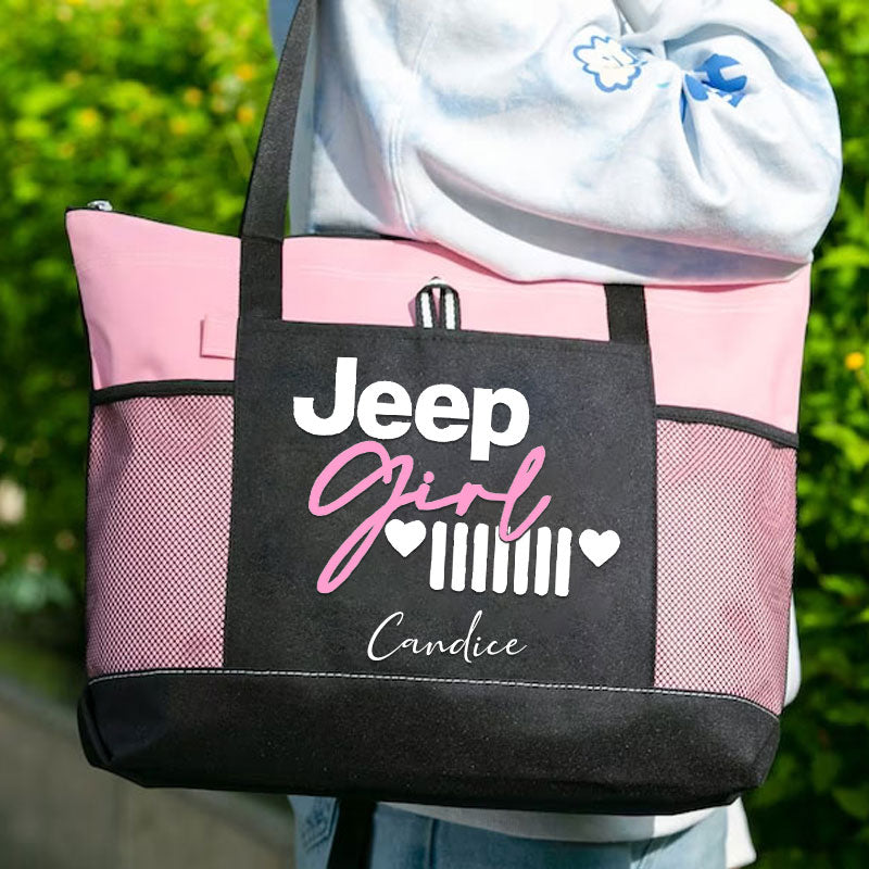 Jeep Girl Waterproof Tote Bag Jeep Lover Luggage Bag