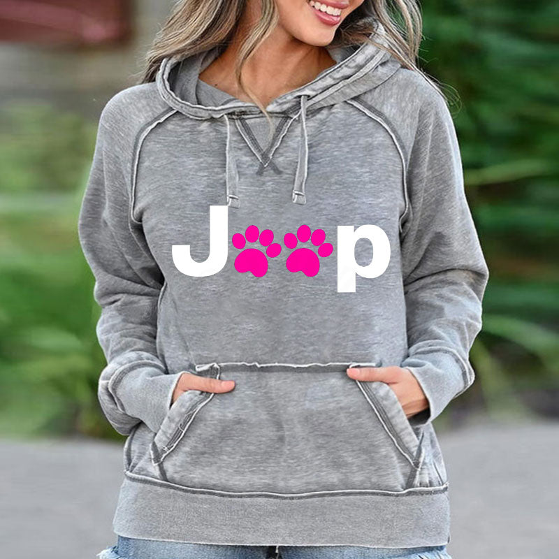 Jeep Paw Jeep Dog Lover Pocket Hoodie