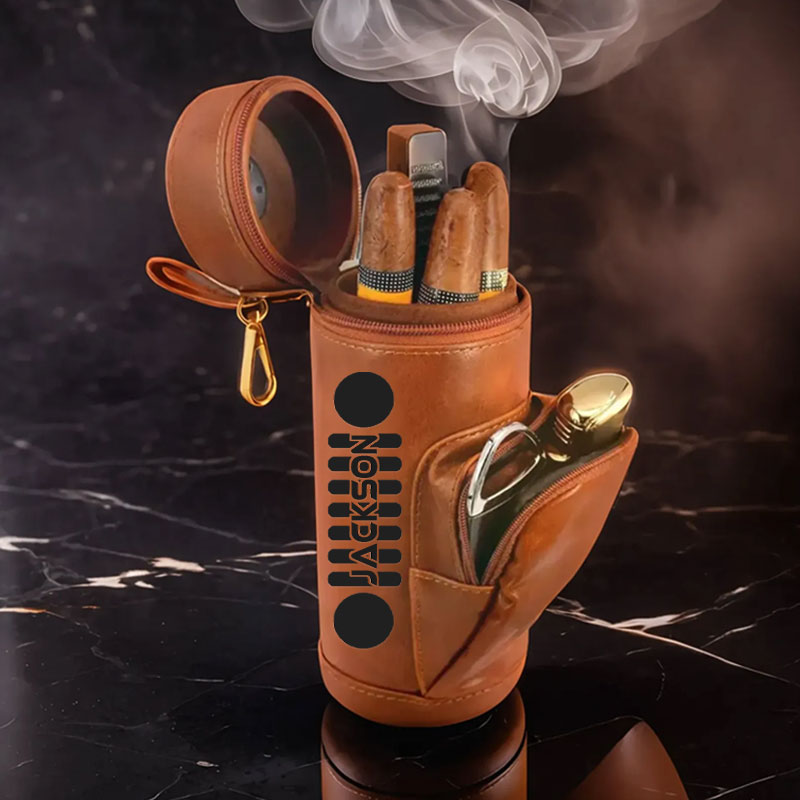 Custom Jp Lover Men's Cigar Humidor Case Leather Gift