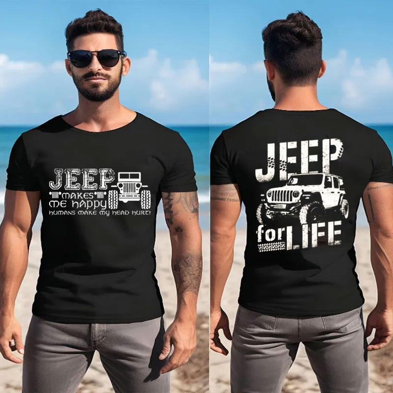 Offroad For Life Jeep Makes Me Happy - Men T-shirt