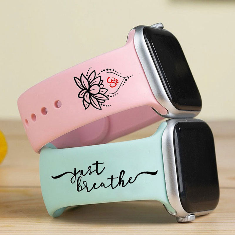 Lotus Om Yoga Just Breathe Coloring Watch Band