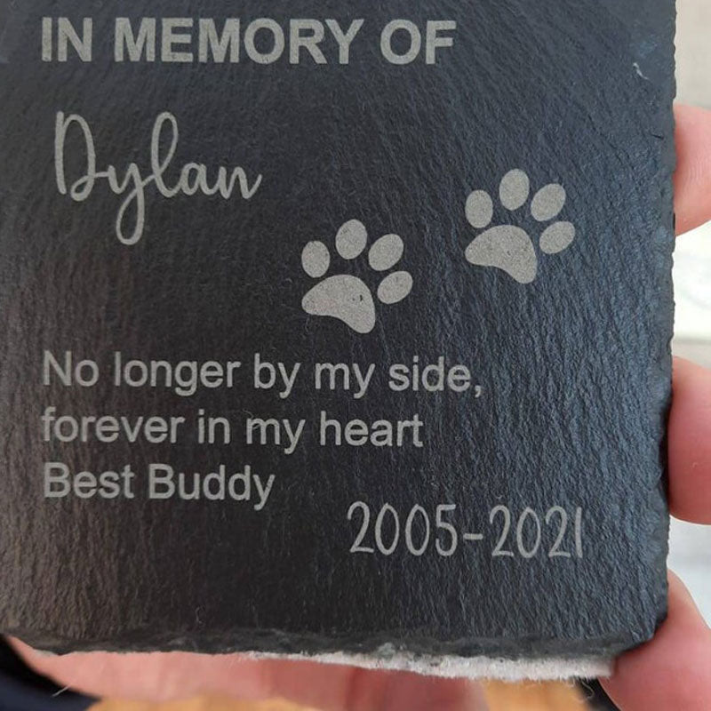 Memorial Plaque For Pet Cat Dog Slate Stone