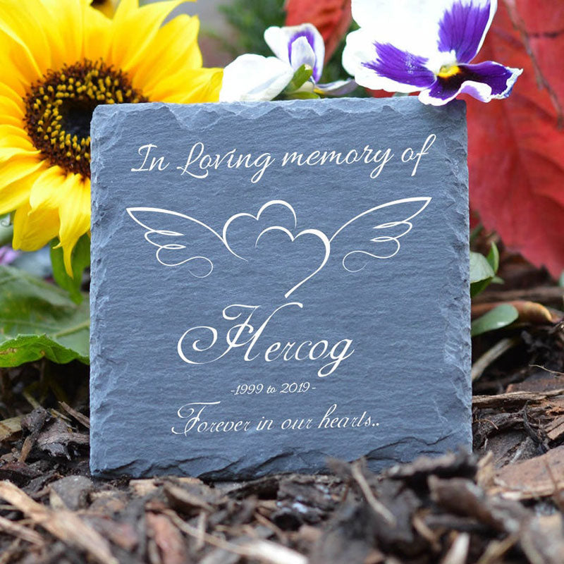 Memorial Plaque For Pet Cat Dog Slate Stone