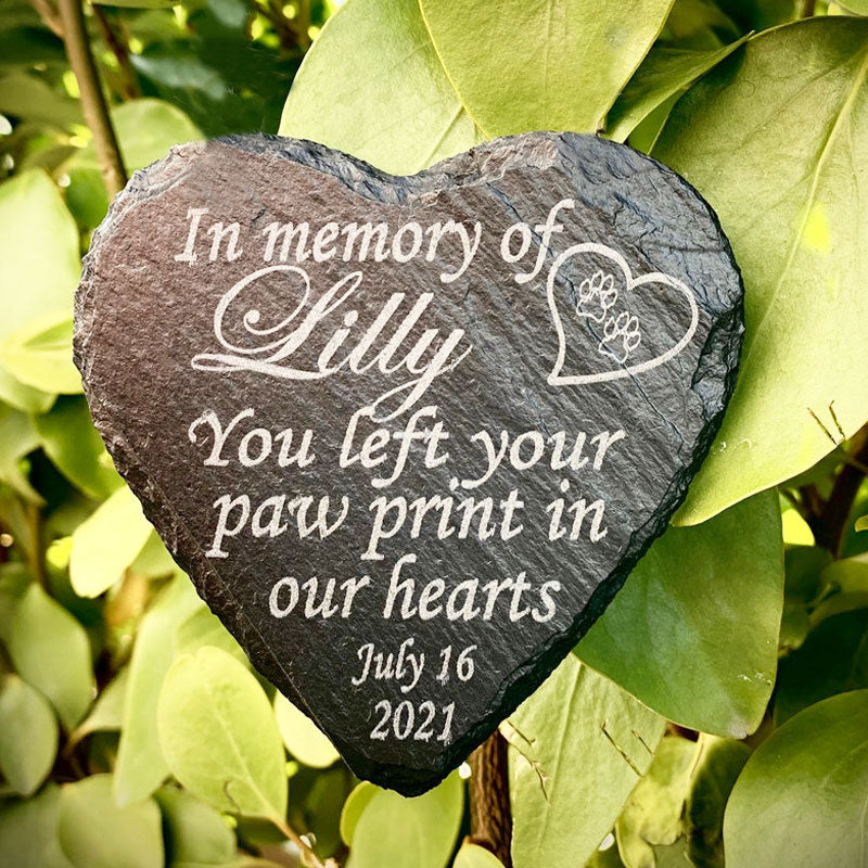 Memorial Plaque For Pet Cat Dog Slate Stone