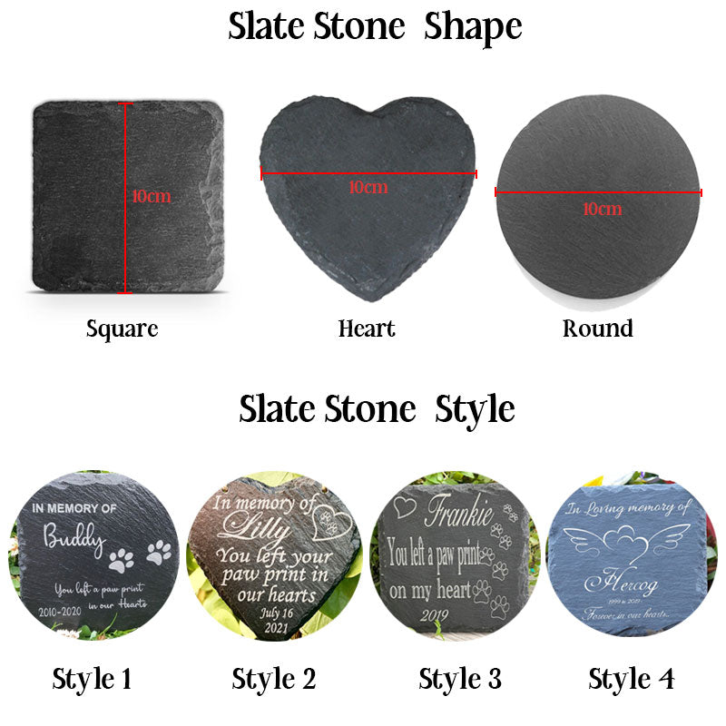 Memorial Plaque For Pet Cat Dog Slate Stone