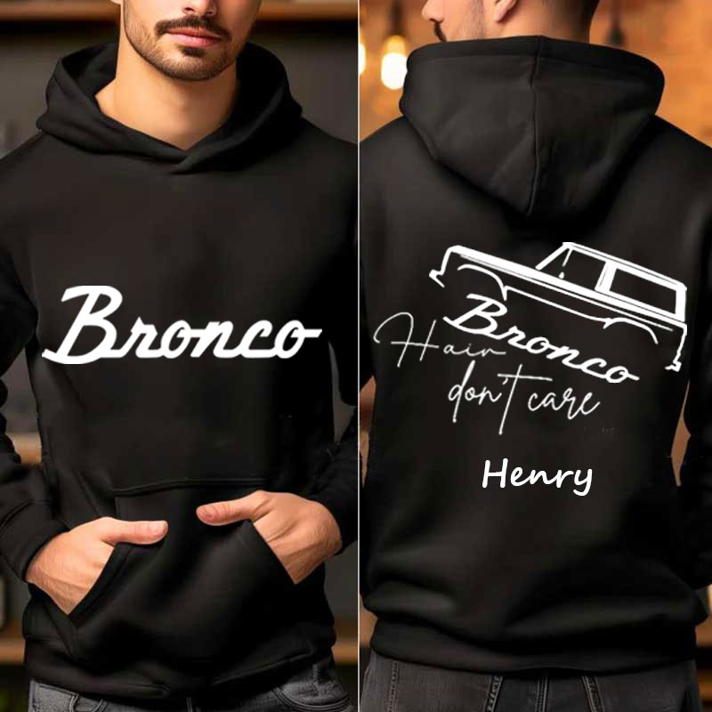 Bronco Hair Don‘t Care Personalized Oversized Hoodie
