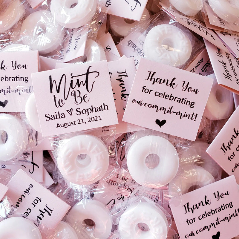 Personalized Mint To Be Wedding Favors Engagement party Label Tags Sticker