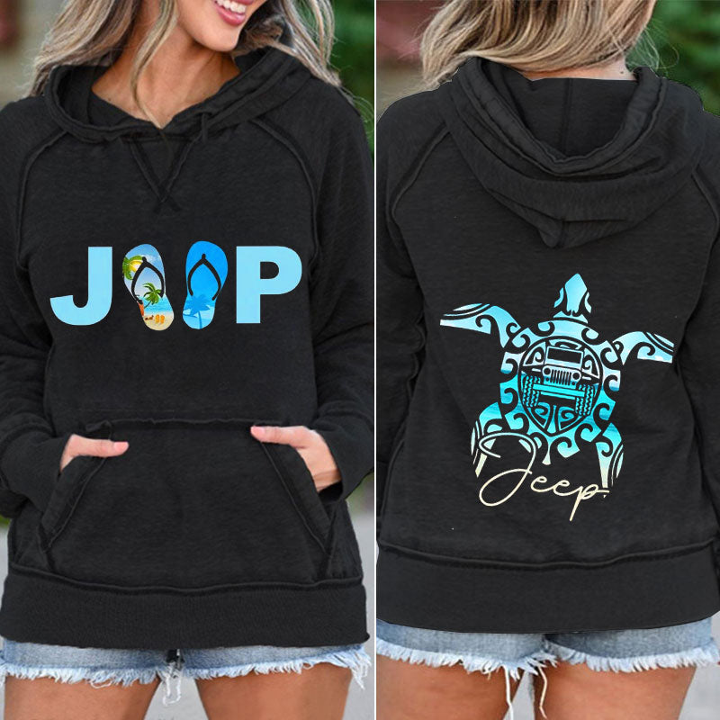 Offroad Jeep Turtle And Beach Hoodie