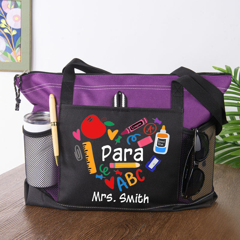 Teacher/Para Heart Tote Bag  graduation thank Gift