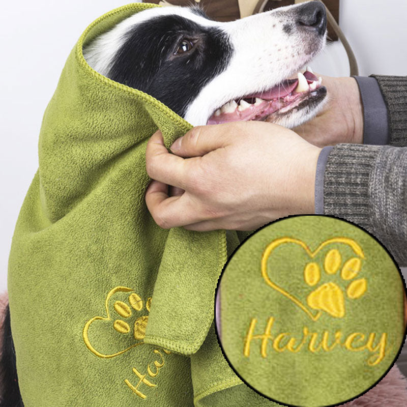 Paw Print Towel Personalized Dog Breeds Towel Gifts