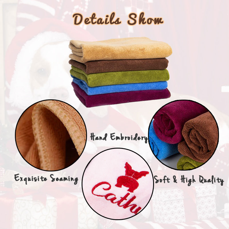 Paw Print Towel Personalized Dog Breeds Towel Gifts