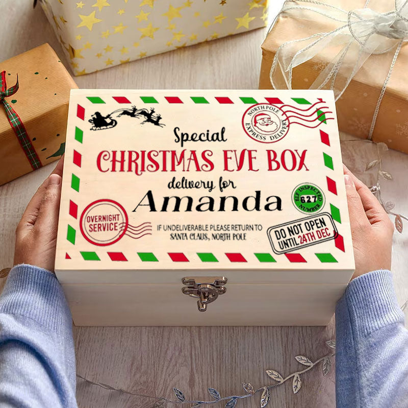 Personalised Wooden Christmas Eve Box Christmas Eve Gift