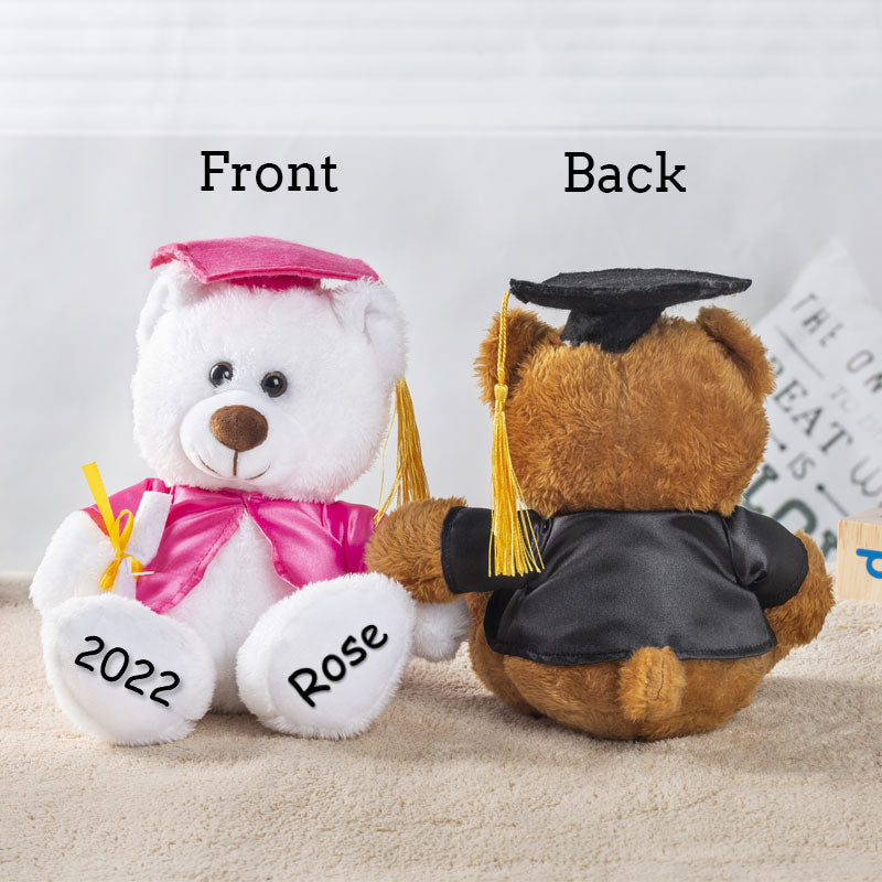 Personalized 2022 Graduation Plush Bear Highschool College Gift