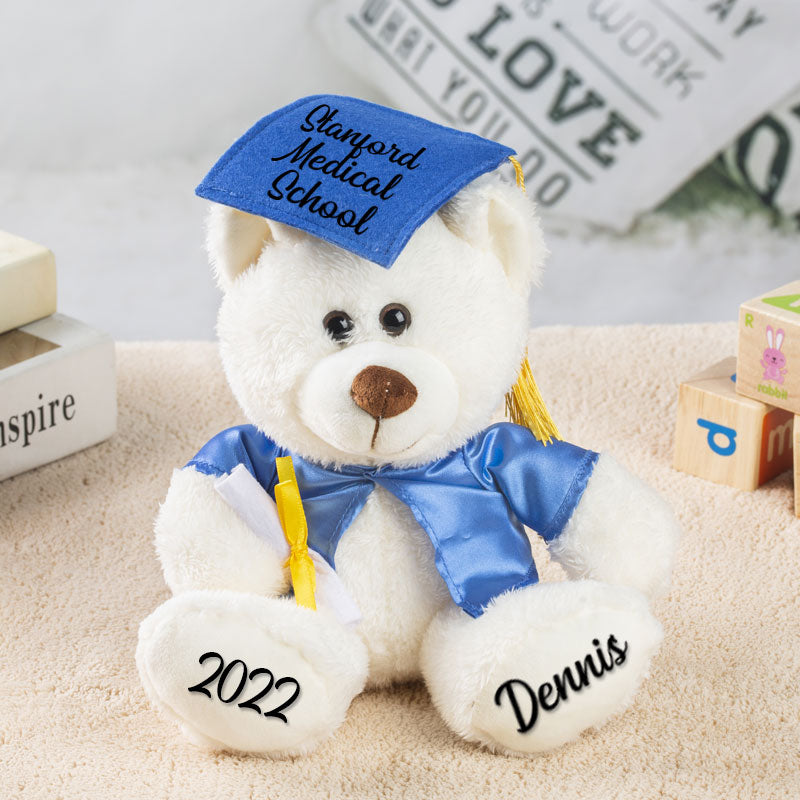 Personalized 2022 Graduation Plush Bear Highschool College Gift