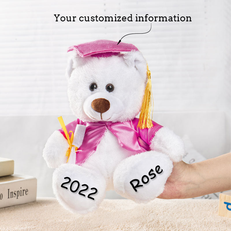 Personalized 2022 Graduation Plush Bear Highschool College Gift