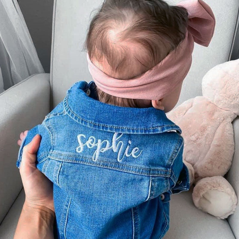 Personalized Baby Denim Jacket Birthday Gift