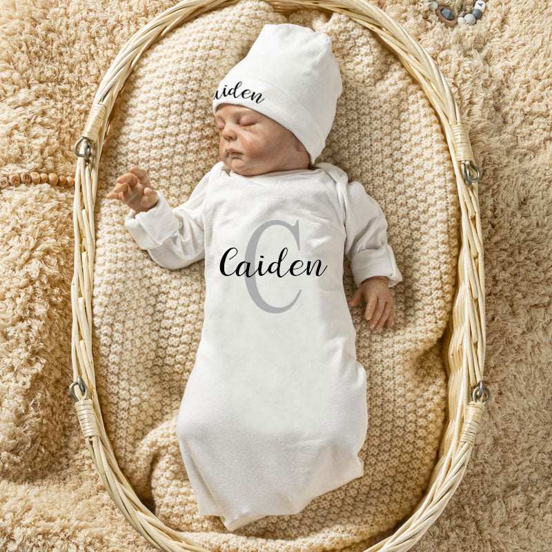 Personalized Baby Sleeper Newborn Coming Home Outfit