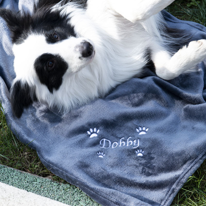 Personalized Dog Blanket Dog Gift Embroidery Paw(39.4����X27.5����)