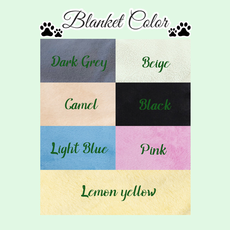 Personalized Dog Blanket Dog Gift Embroidery Paw(39.4����X27.5����)