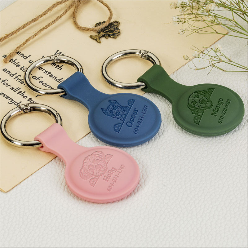 Personalized Dog Cat Breed Silicone Case for Apple AirTag