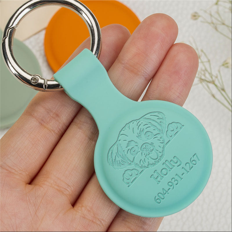 Personalized Dog Cat Breed Silicone Case for Apple AirTag