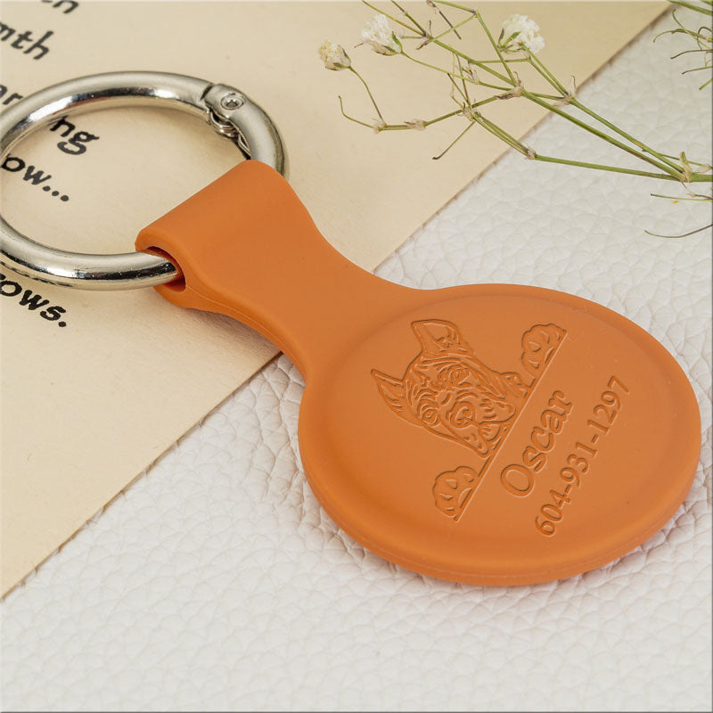 Personalized Dog Cat Breed Silicone Case for Apple AirTag